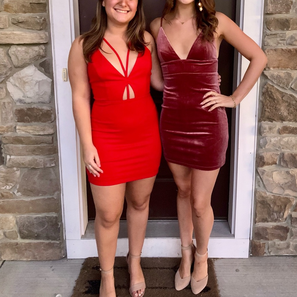 Tobi red cocktail dress medium